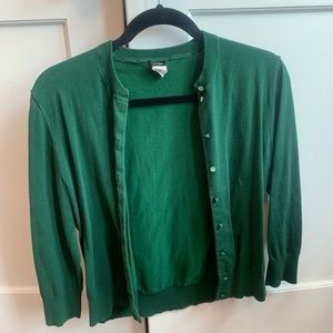 Emerald Green JCrew Cardigan